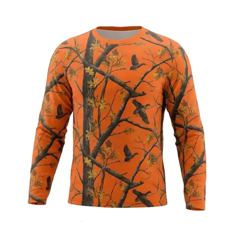 Avcı Temalı Uzun Kollu Sweatshirt