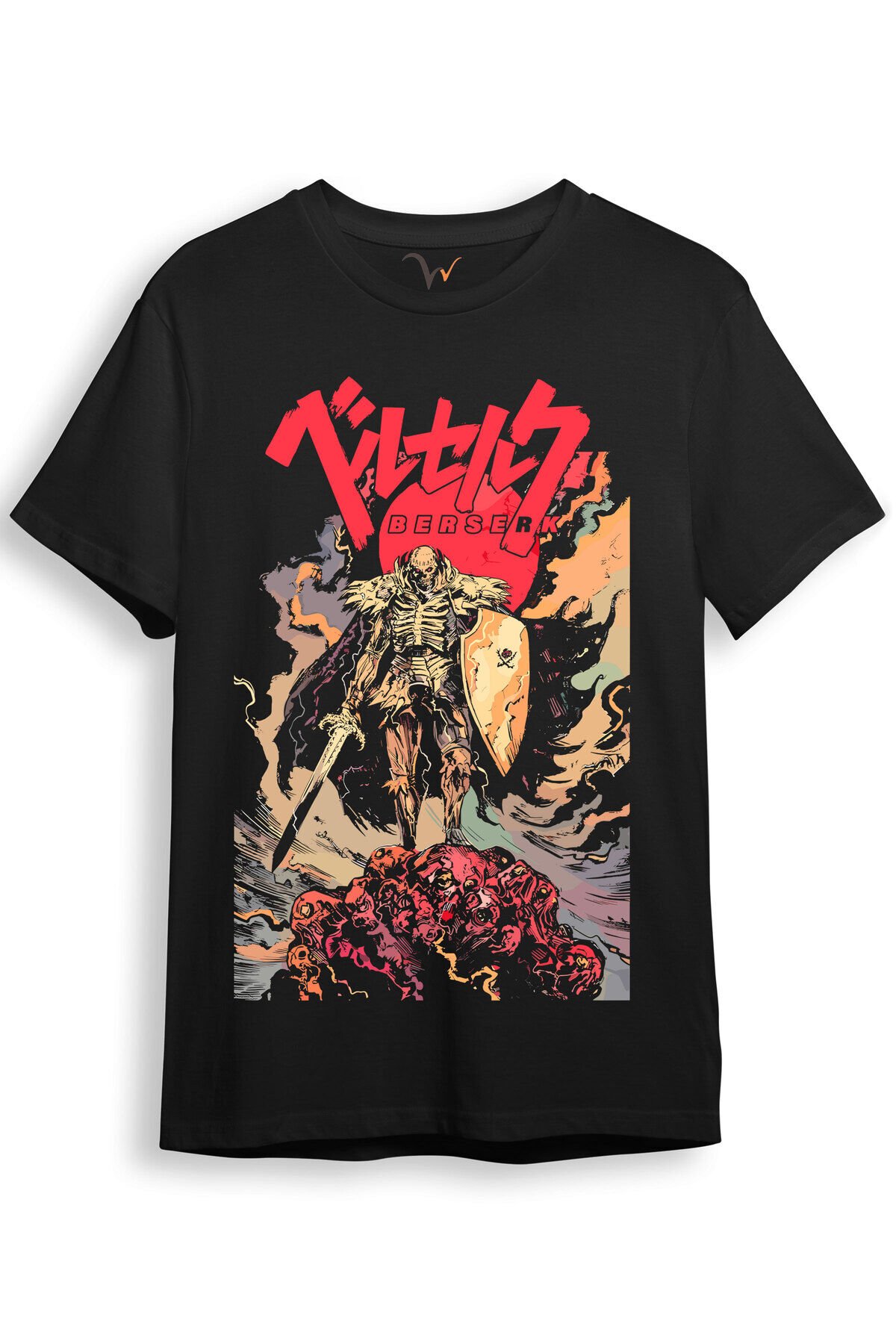 Streetwear Anime Manga Baskılı %100 Pamuk Regular Fit Genç Bisiklet Yaka Siyah T-shirt Siyah - 2XL