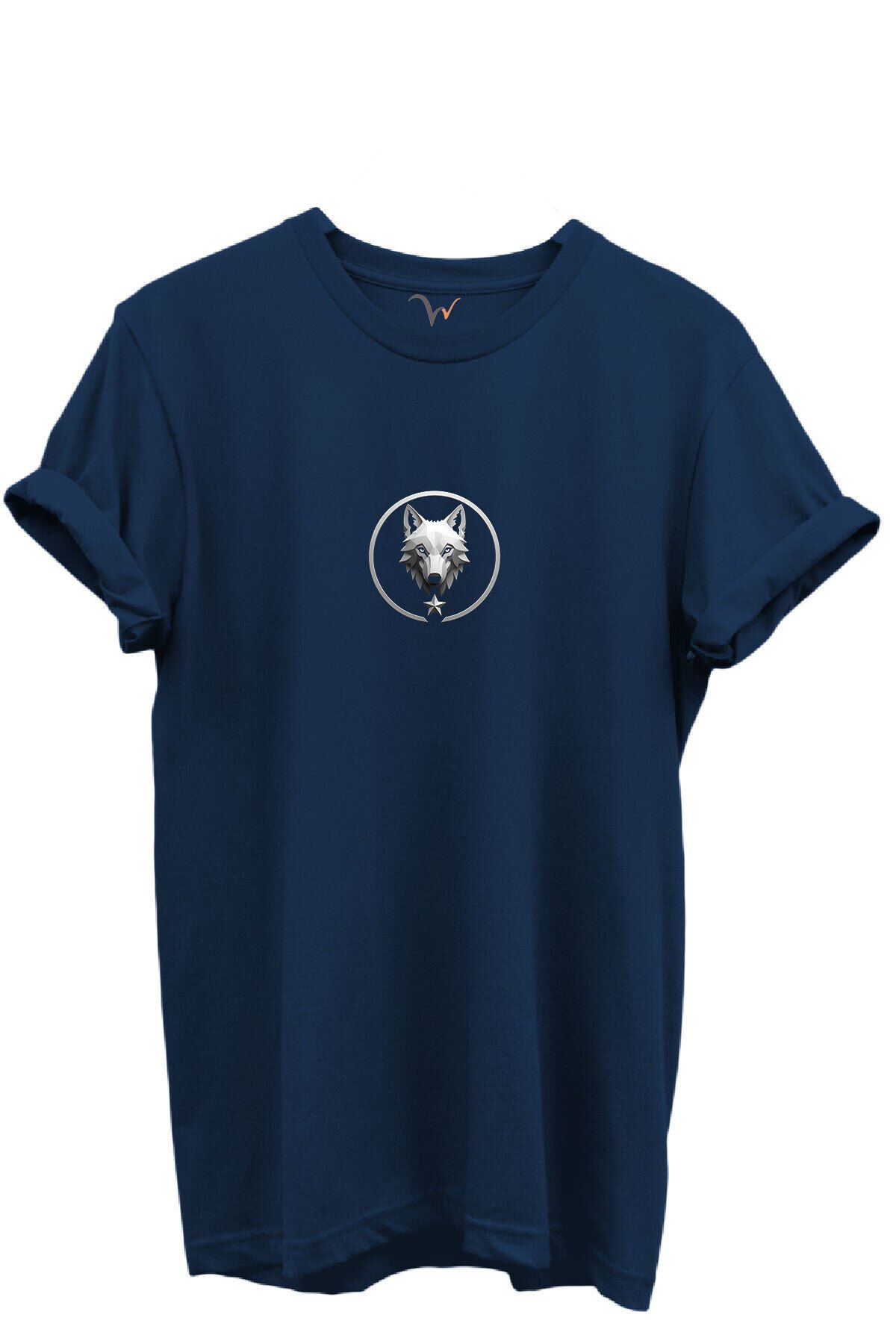 KURT ve TÜRK Özel Koleksiyon Serisi-10 Tasarım Baskılı %100 Pamuk T-shirt Lacivert - S
