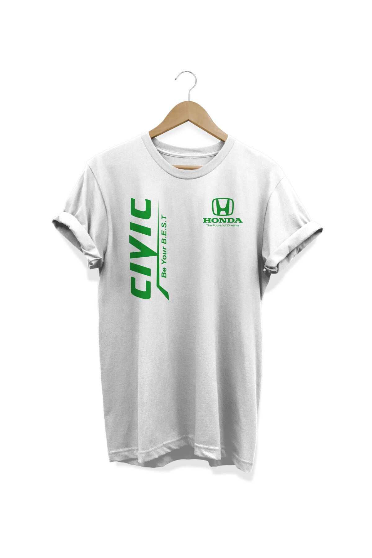 Baskılı Kırmızı T-shirt Beyaz - S