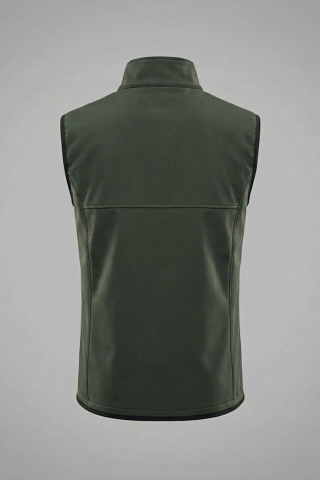 Avcılık Balıkçılık Kamuflaj Desenli Balık Baskılı Su ve Rüzgar Geçirmez Softshell Outdoor Haki Yelek