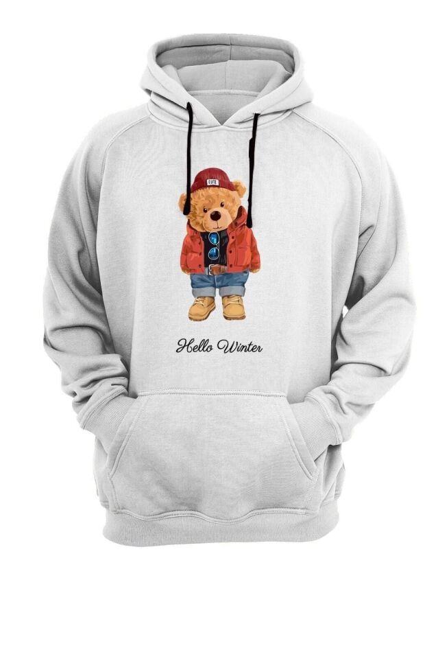 Widi Hello Winter - Merhaba Kış Baskılı Sweatshirt Renkli S