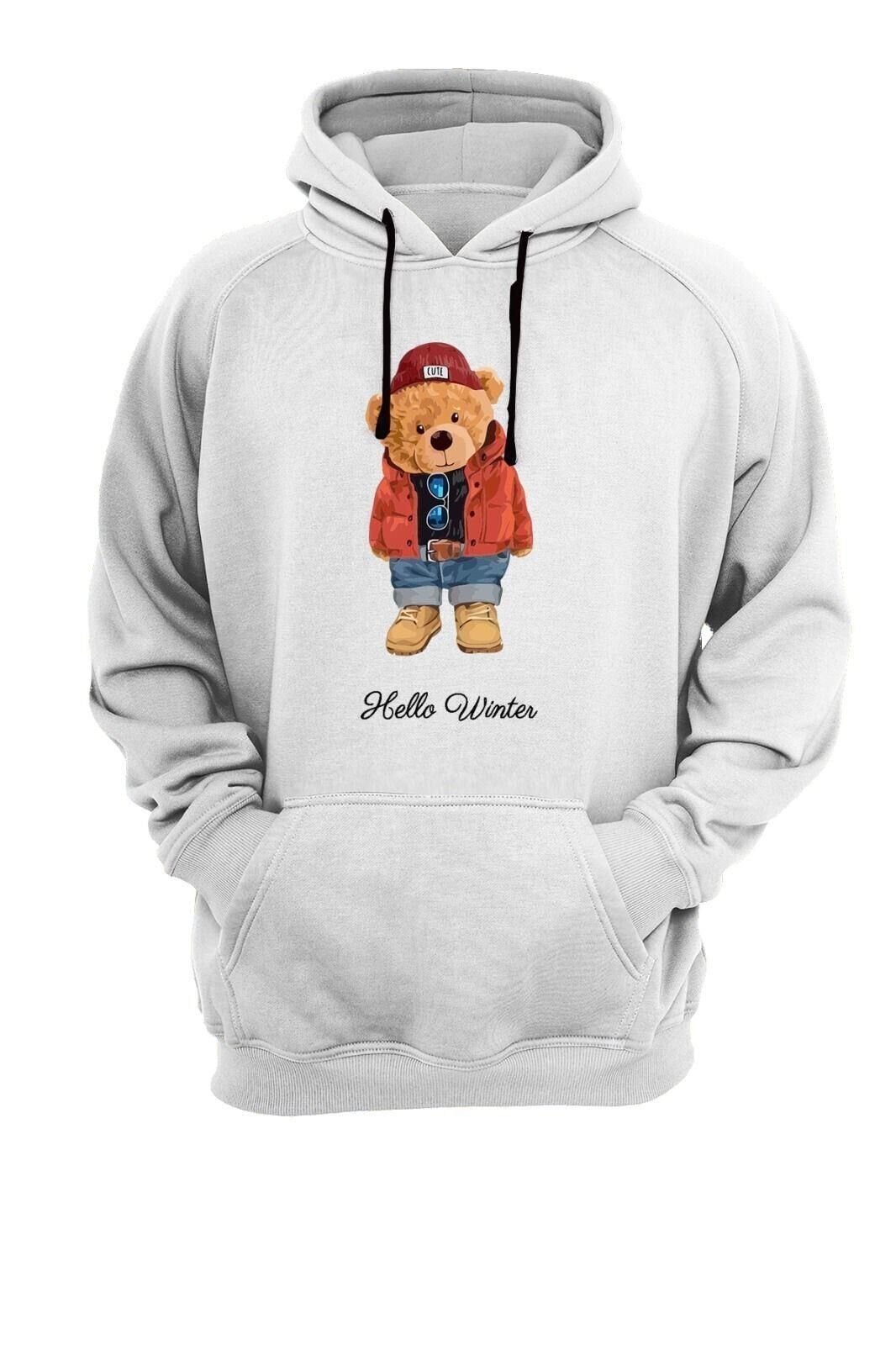 Widi Hello Winter - Merhaba Kış Baskılı Sweatshirt Renkli XL