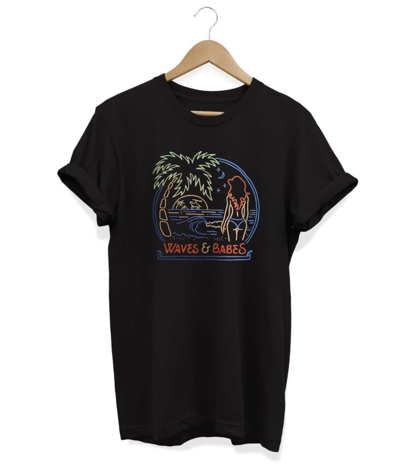 Widi Palmiye Baskılı T-Shirt Kırmızı 2XL