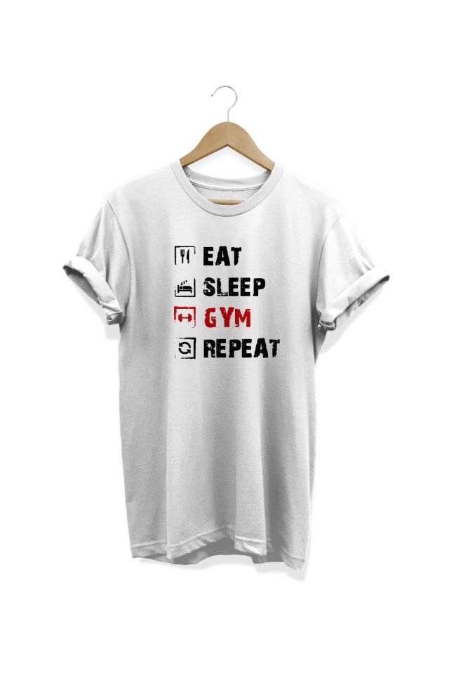 Eatgym Siyah T-shirt Beyaz - L