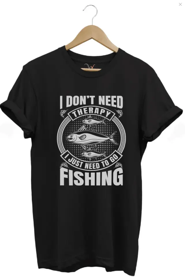 Fishing Balıkçı Balık Baskılı %100 Pamuk Regular Fit Gri T-shirt