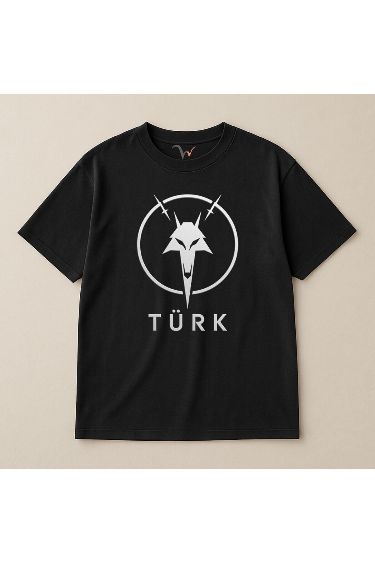 KURT ve TÜRK Özel Koleksiyon Serisi-6 Tasarım Baskılı %100 Pamuk Oversize T-shirt Siyah - 3XL