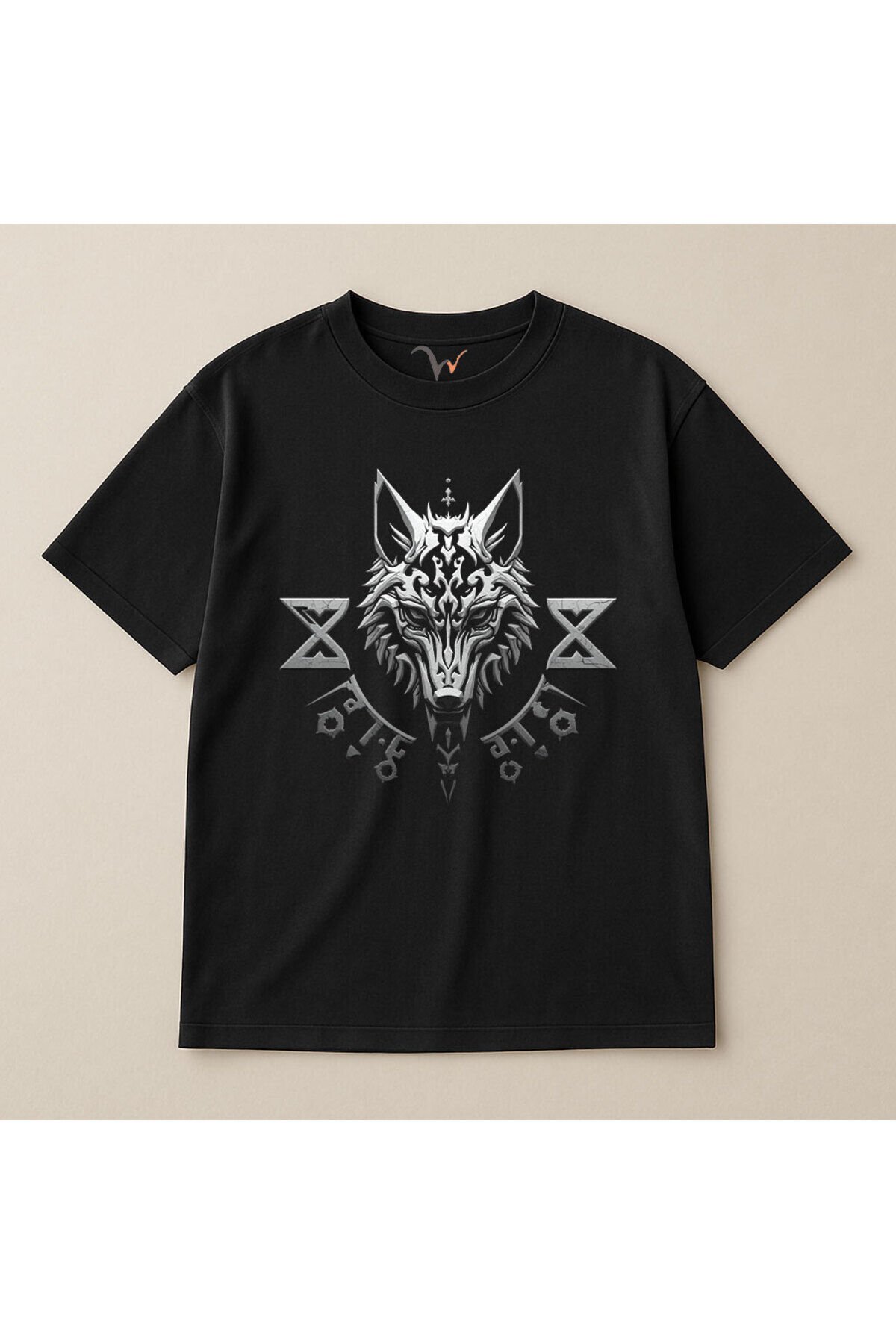 KURT ve TÜRK Özel Koleksiyon Serisi-7 Tasarım Baskılı %100 Pamuk Oversize T-shirt Siyah - XL