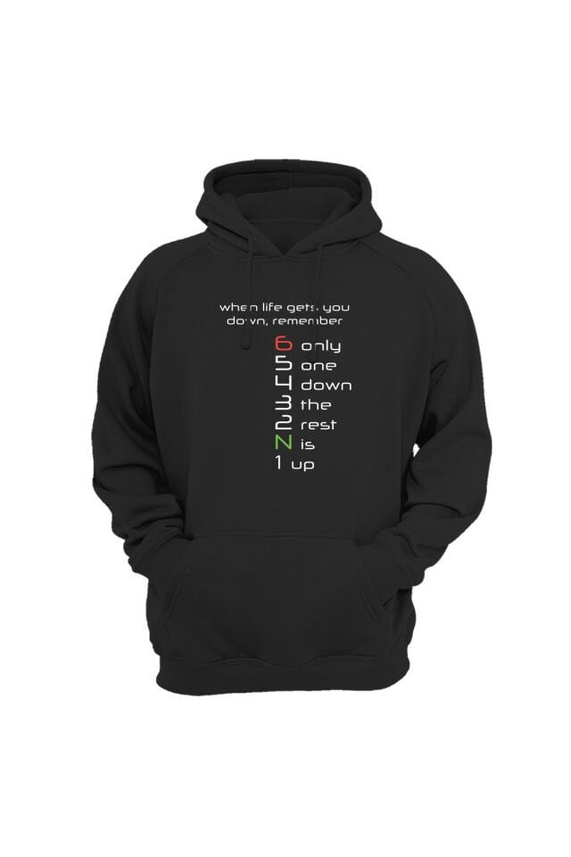 Only One Down Rest Is Up Motor Baskılı Sweat-Shirt