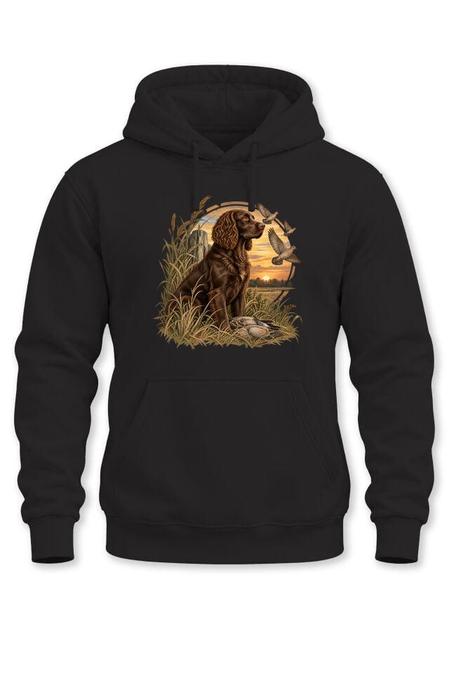 Boykin Spaniel Av Köpeği Baskılı Unisex Kapüşonlu Sweatshirt – Ördek Avı Outdoor Hoodie