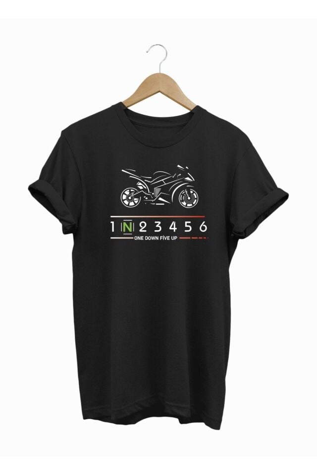 Motor Silhouette Baskılı Tshirt