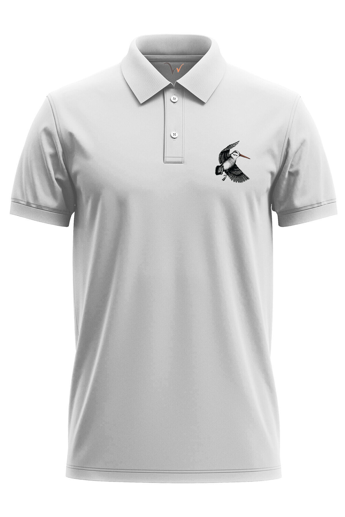 Avcılık Hunter Çulluk Avcılığı Tasarım Baskılı Çulluk Avı %100 Pamuk Regular Fit Polo Yaka T-Shirt Beyaz - L