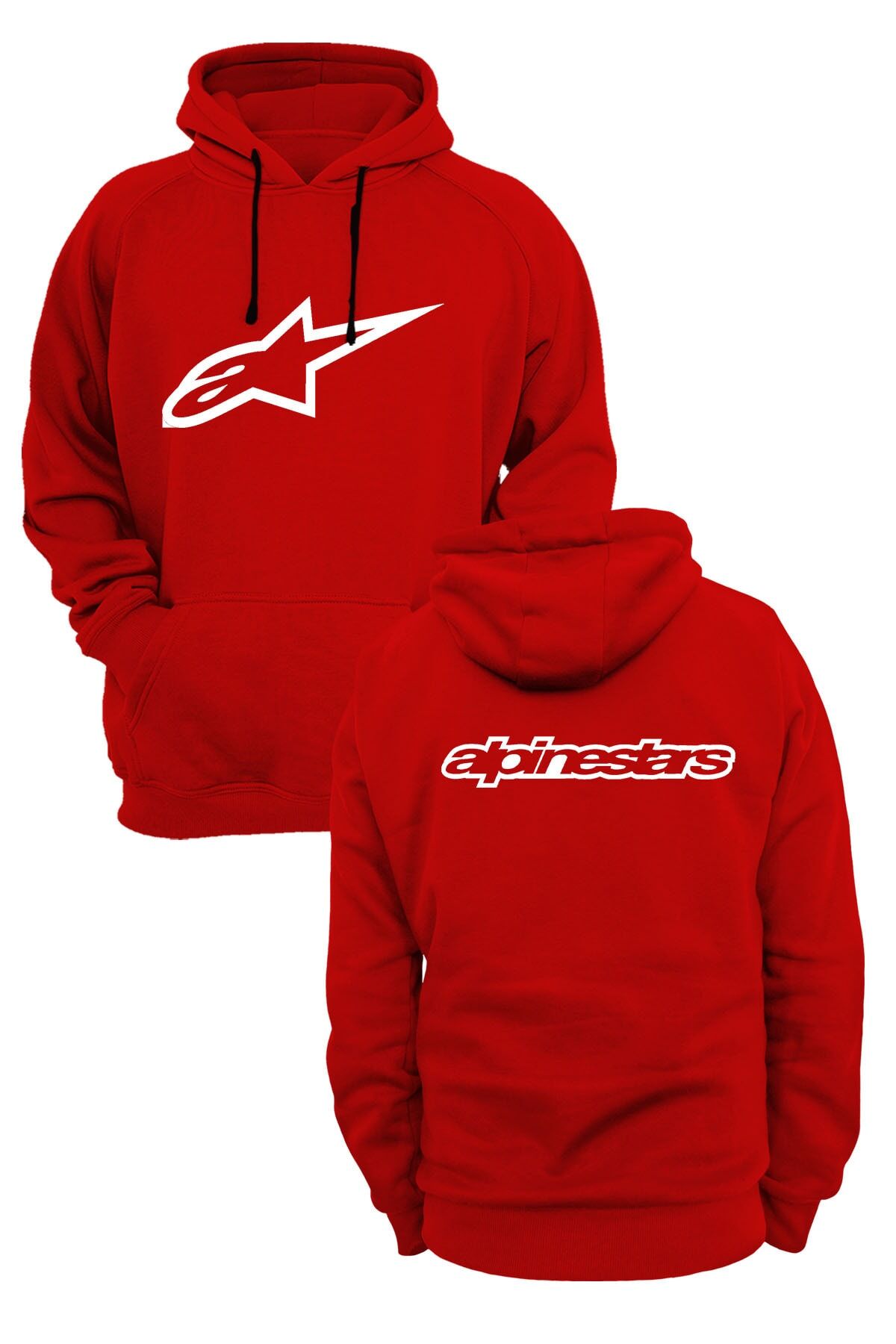 Alp Baskılı Kırmızı Sweatshirt