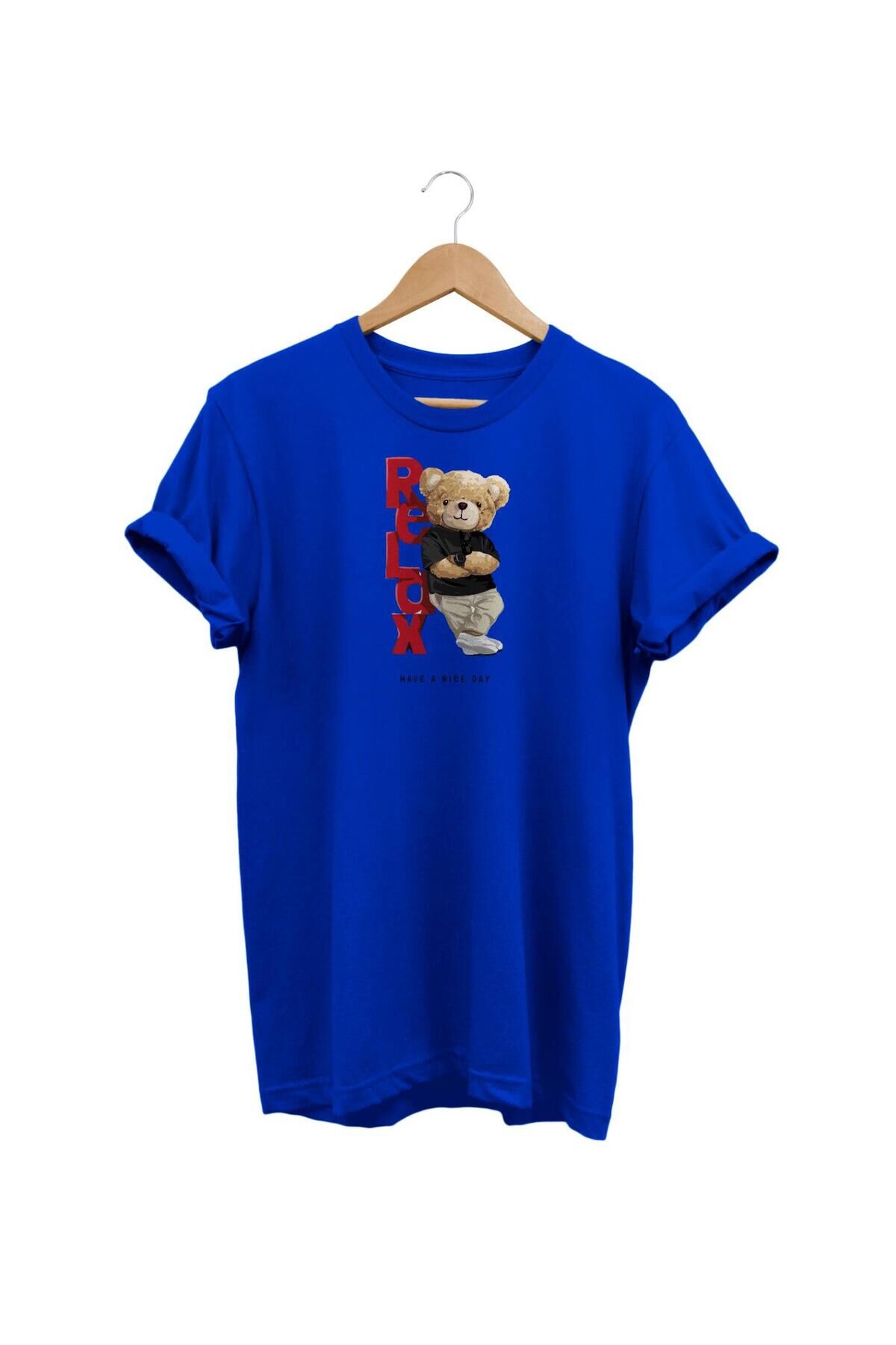 Widi Relax Baskılı Mavi T-shirt