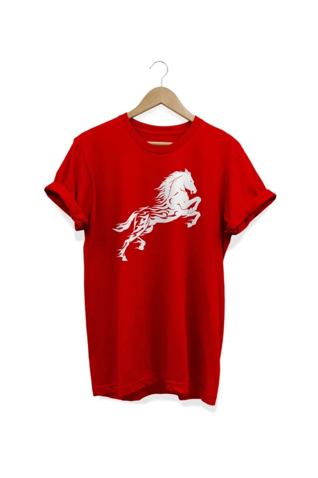 At Baskılı T-shirt