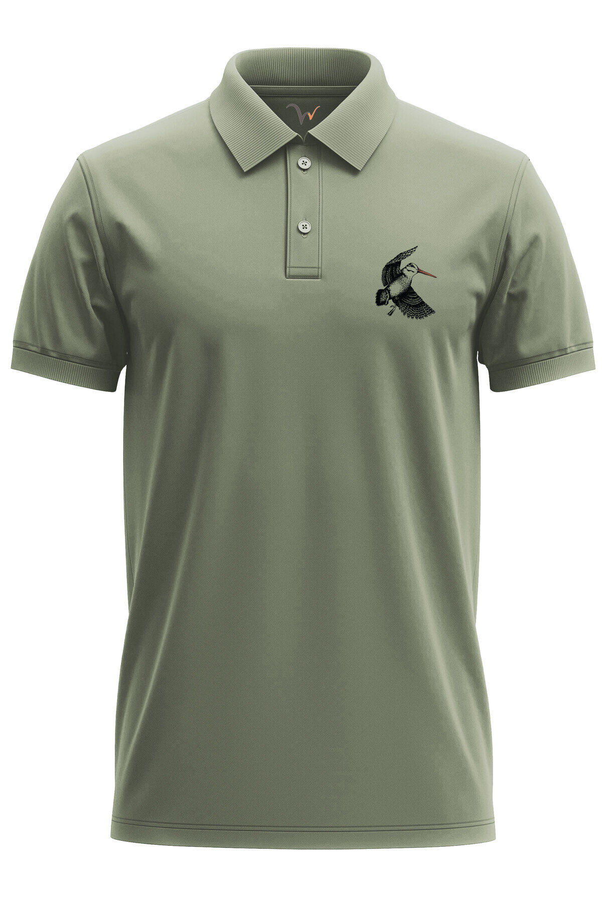 Avcılık Hunter Çulluk Avcılığı Tasarım Baskılı Çulluk Avı %100 Pamuk Regular Fit Polo Yaka T-Shirt Haki - XL