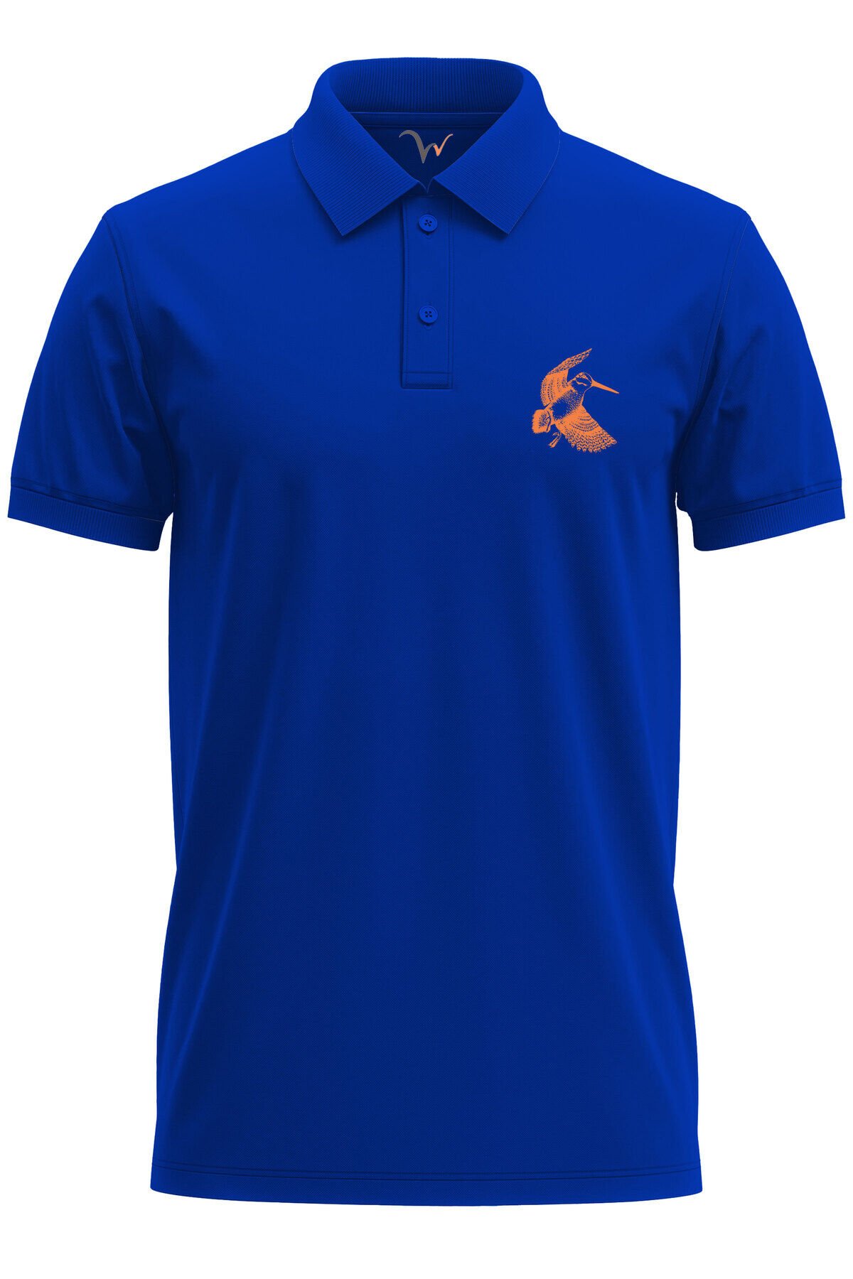 Avcılık Hunter Çulluk Avcılığı Tasarım Baskılı Çulluk Avı %100 Pamuk Regular Fit Polo Yaka T-Shirt Mavi - L