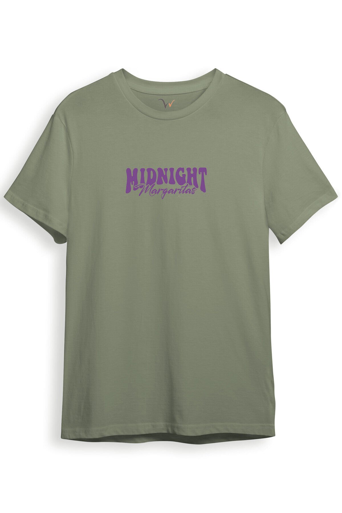 Midnight Margaritas Ön ve Arka Baskılı %100 Pamuk Unisex Regular Fit T-Shirt Haki - 2XL