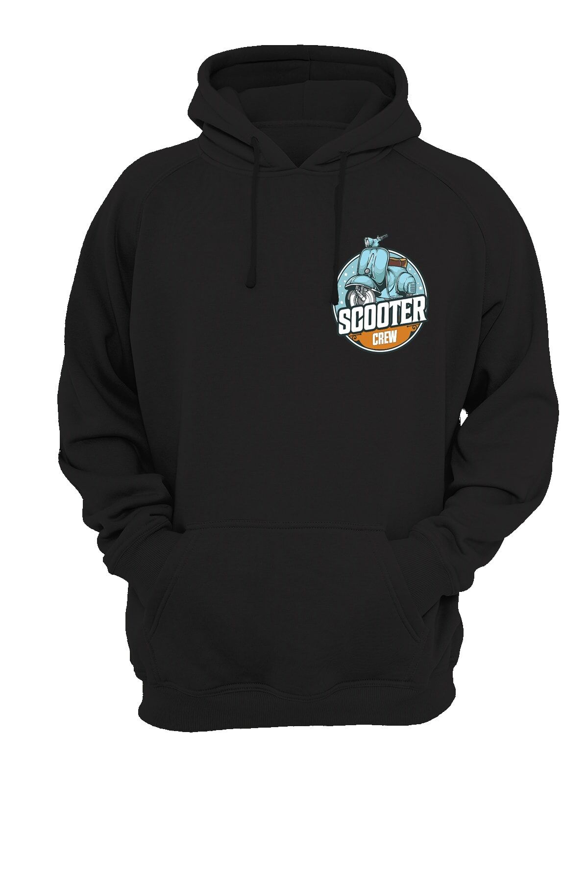 Scooter Baskılı Siyah Sweatshirt