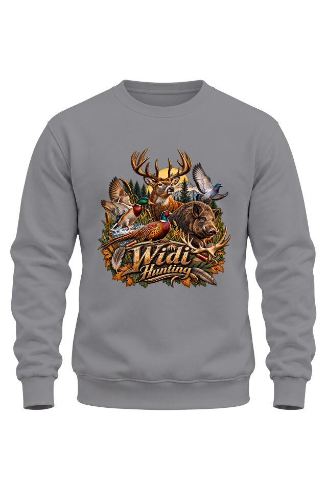 Widi Hunting Av Hayvanları Baskılı Sweatshirt – Avcılık ve Outdoor Tasarım