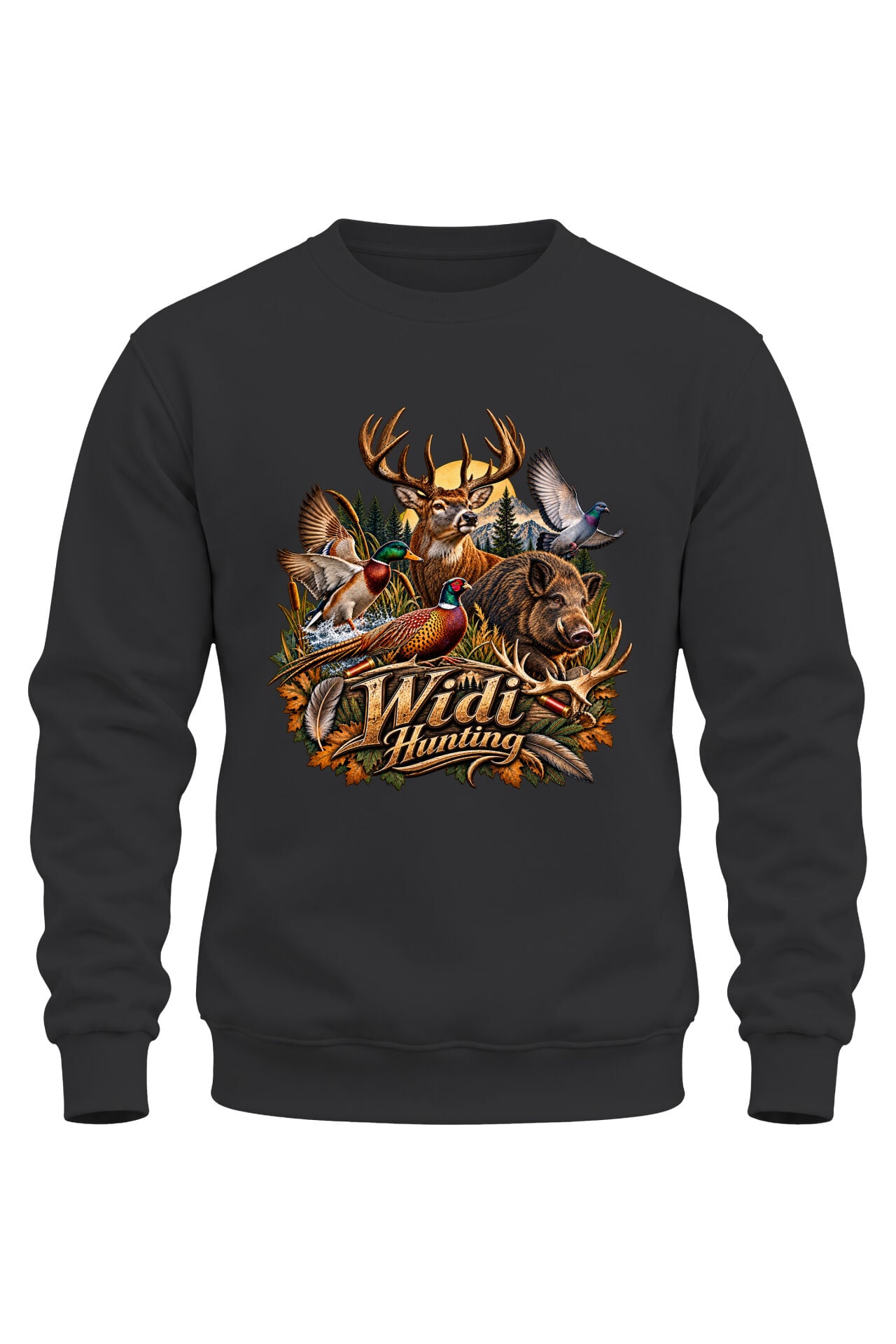 Widi Hunting Av Hayvanları Baskılı Sweatshirt – Avcılık ve Outdoor Tasarım