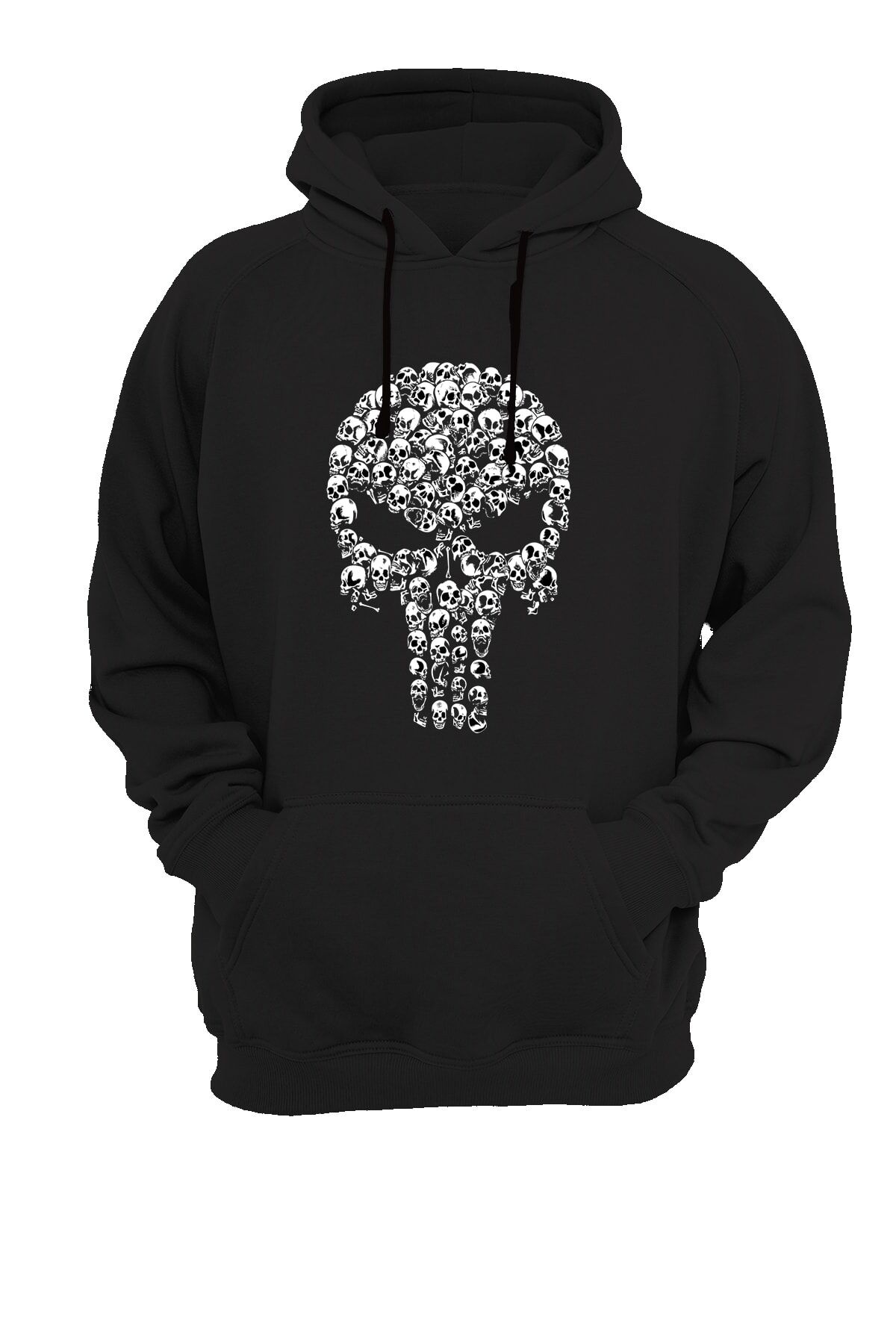 Kurukafa Baskılı Siyah Sweatshirt