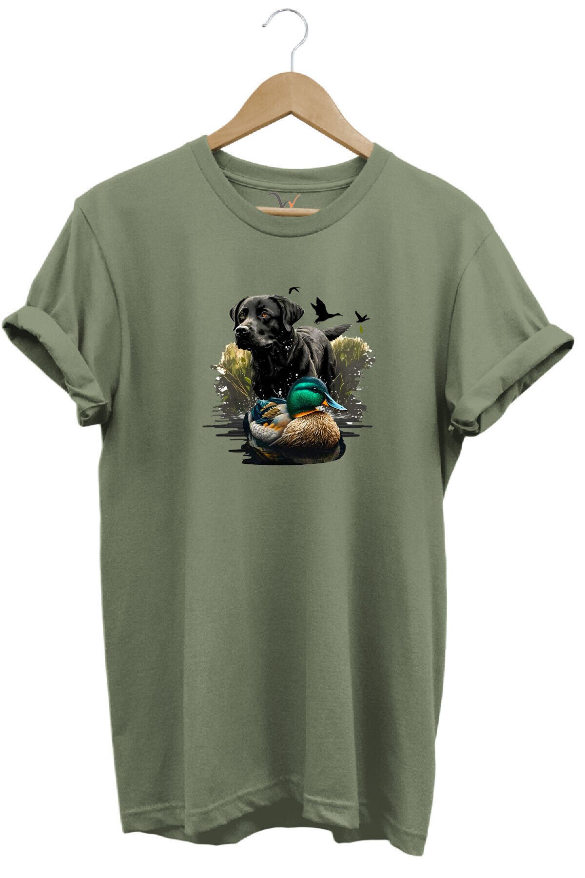 Baskılı %100 Pamuk Regular Fit Bisiklet Yaka Kırmızı T-shirt Haki - S