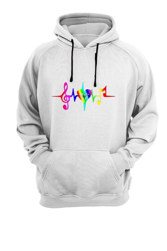 Kalp Atışı Baskılı Sweatshirt