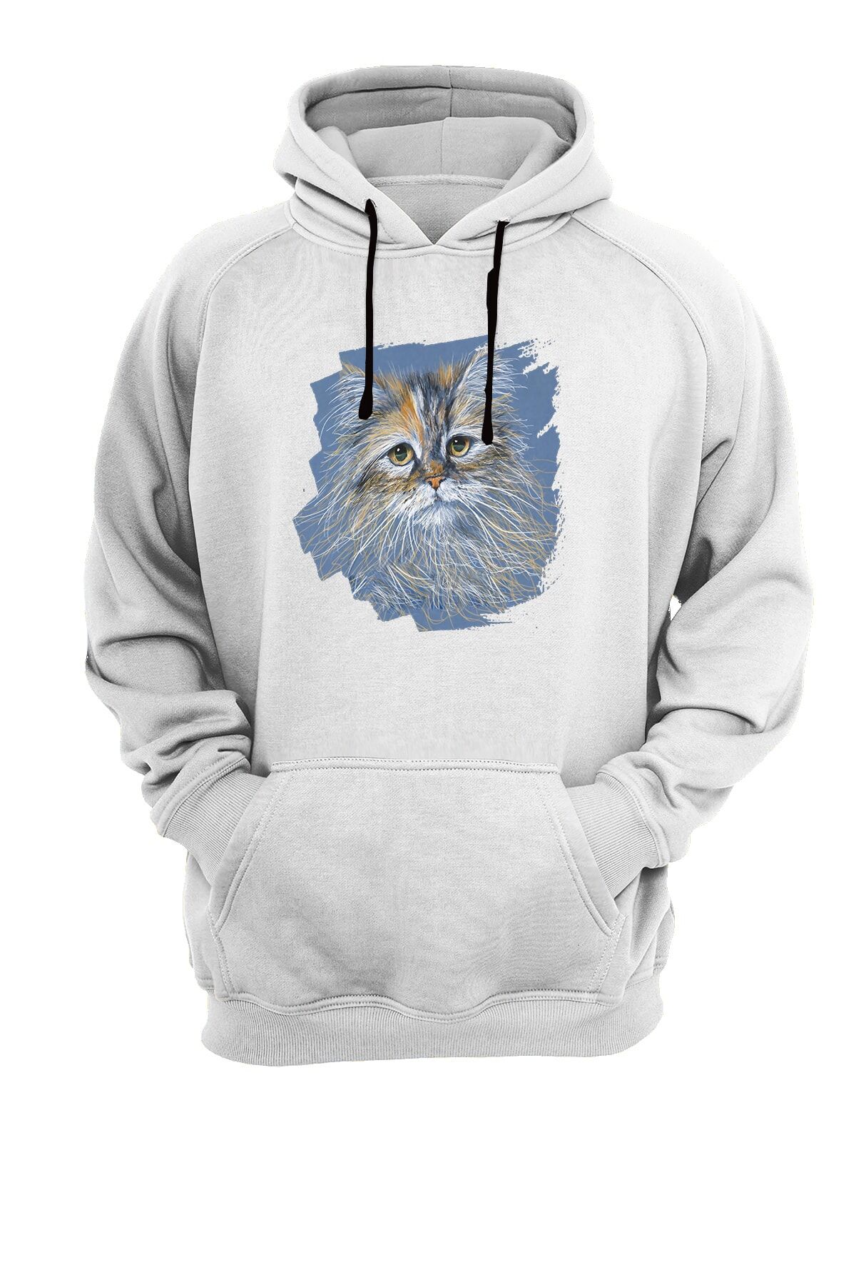 Mavi Kedi Baskılı Sweatshirt