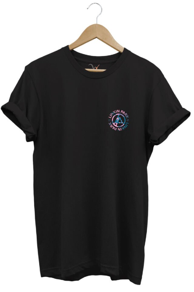 Linkin Park Müzik Grubu Rock Metal Göğüs Baskılı %100 Pamuk Basic Regular Fit Bisiklet Yaka T-shirt Siyah - L