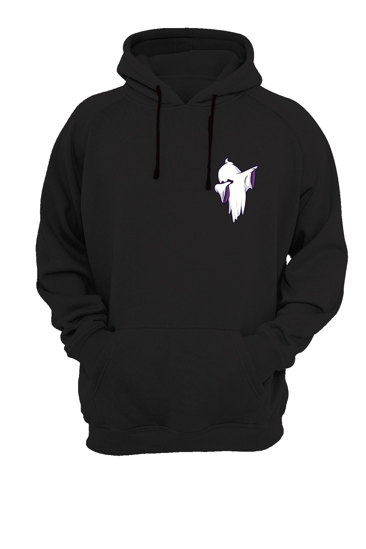 Hayalet Baskılı Siyah Sweatshirt