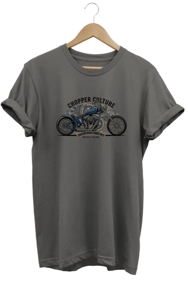 Chopper Culture Custom Built Motorcu Özel Tasarım Siyah Unisex Tişört T-shirt Antrasit - 2XL