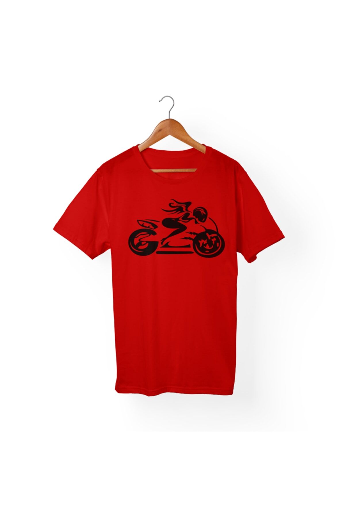Kadın Baskılı Kırmızı T-shirt