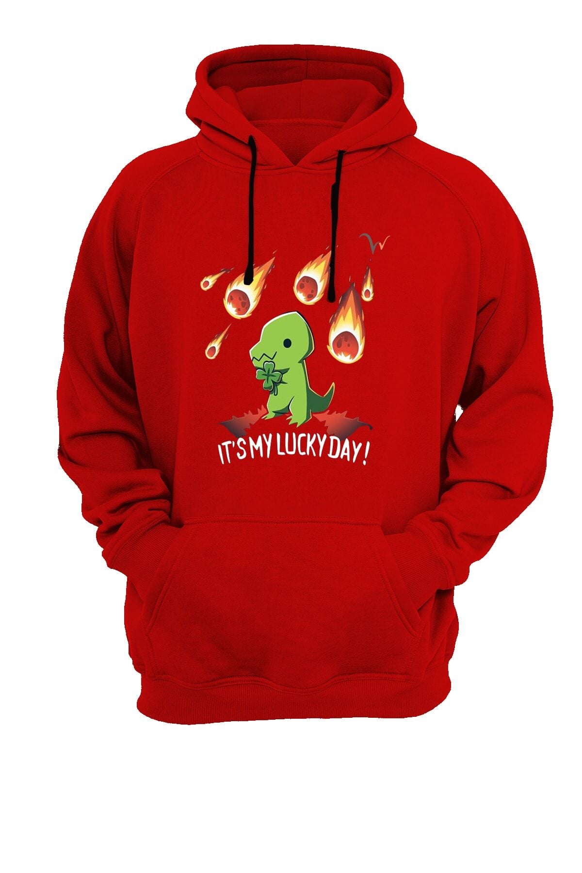 Dinazor Baskılı Kırmızı Sweatshirt