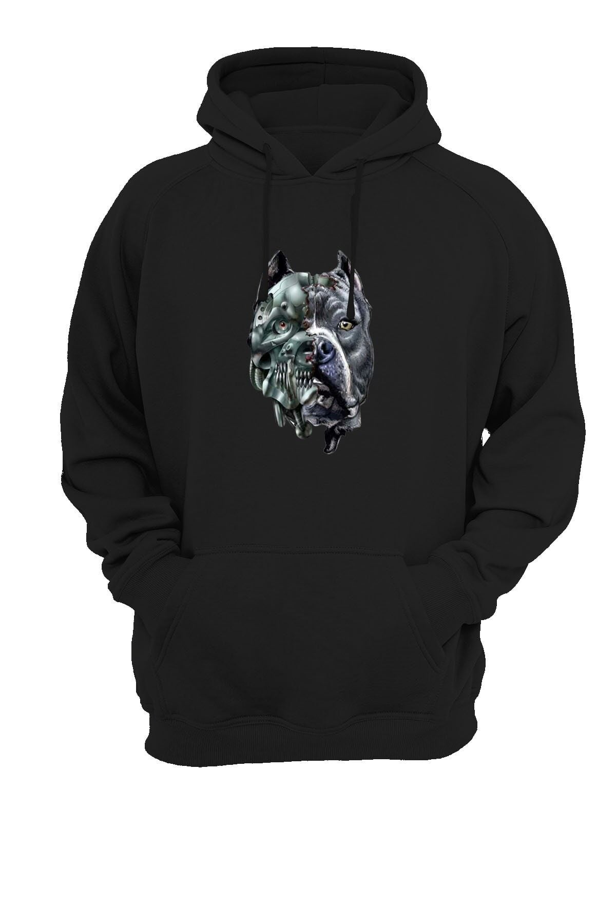 Pitbul Baskılı Siyah Sweatshirt