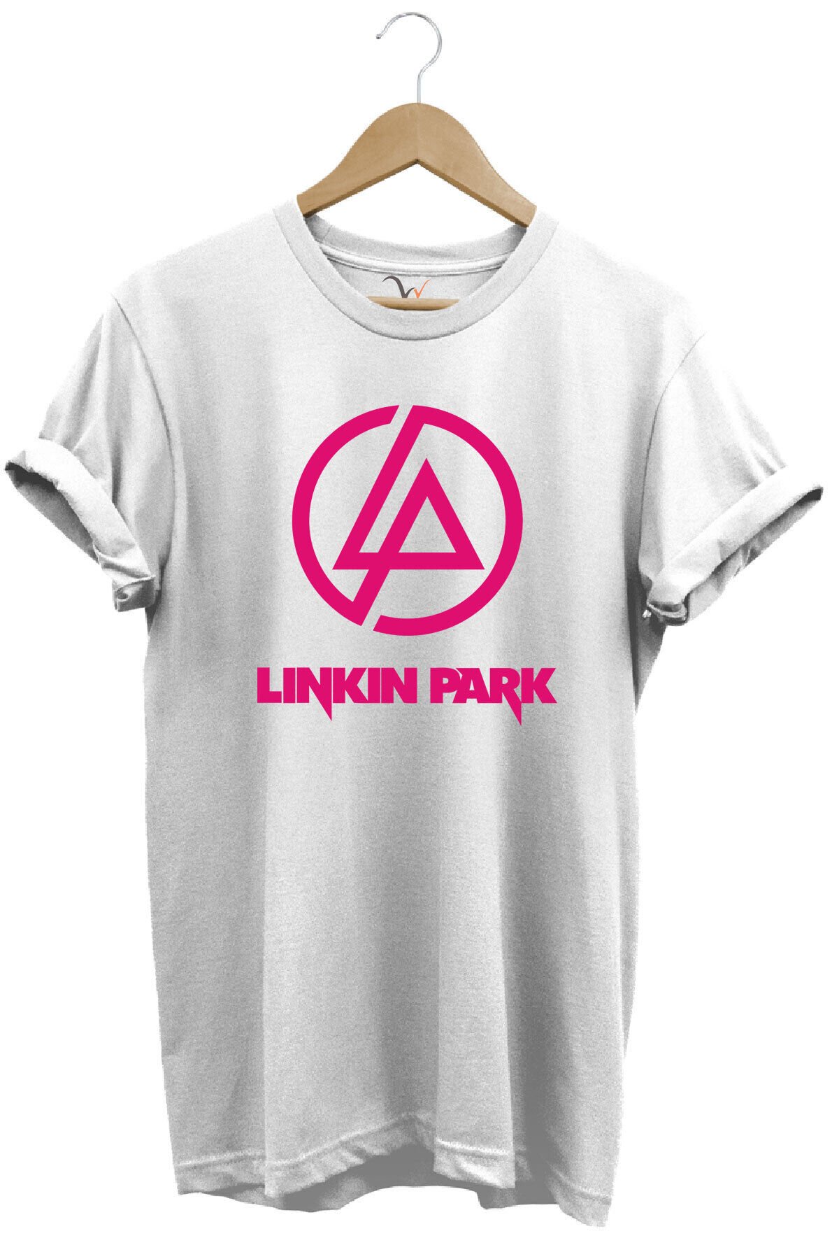 Rock Metal Müzik Grubu Linkin Park Baskılı %100 Pamuk Basic Regular Fit Bisiklet Yaka T-shirt Beyaz - 3XL