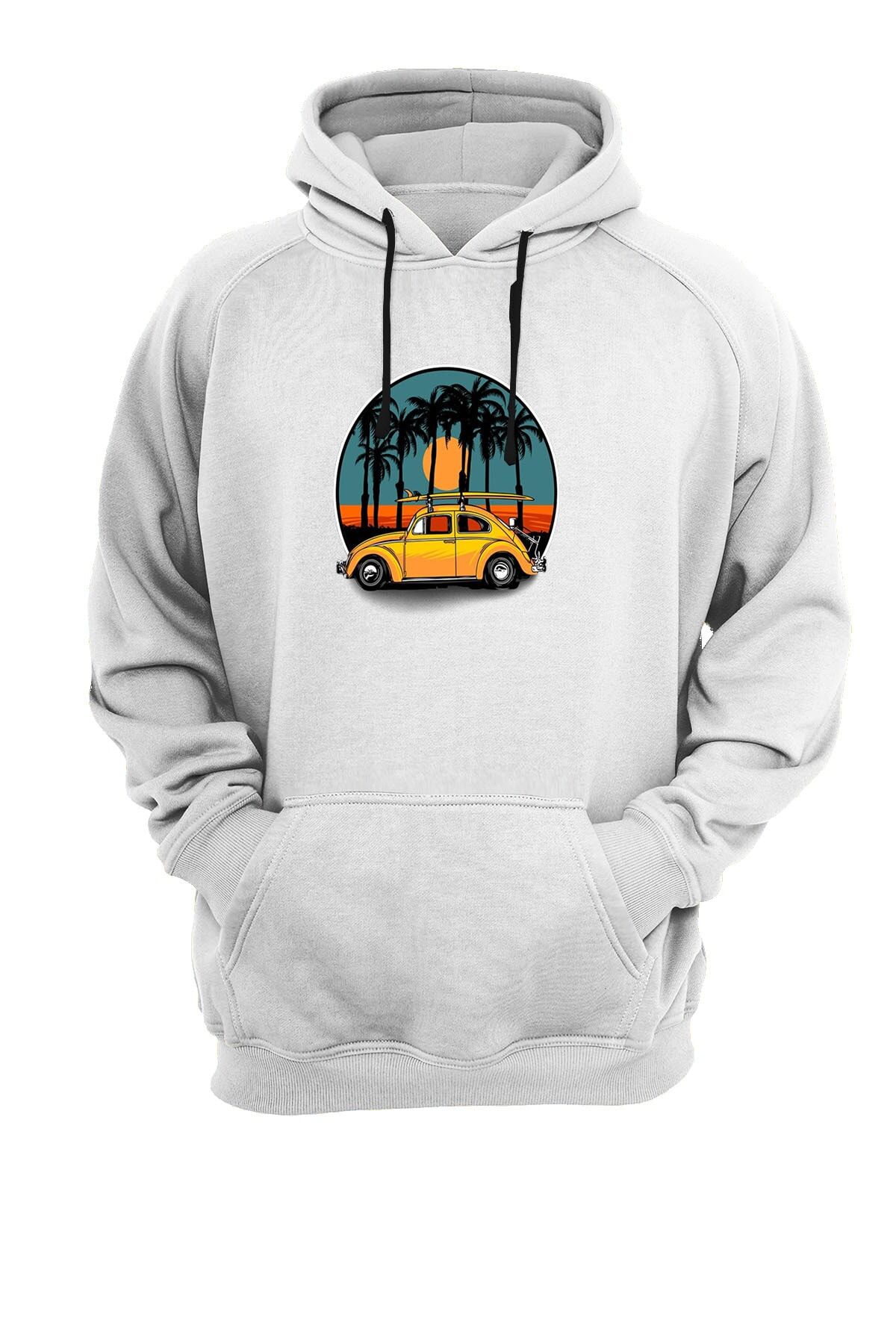 Araba Baskılı Sweatshirt Unisex