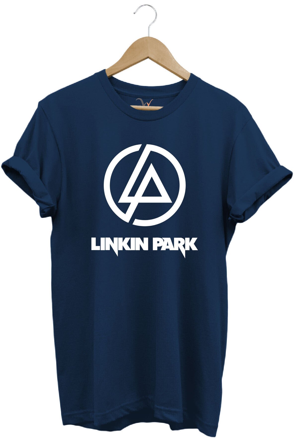 Rock Metal Müzik Grubu Linkin Park Baskılı %100 Pamuk Basic Regular Fit Bisiklet Yaka T-shirt Lacivert - XL