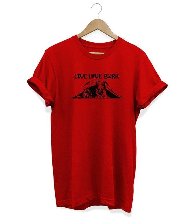 Widi Köpek Baskılı T-Shirt Kırmızı