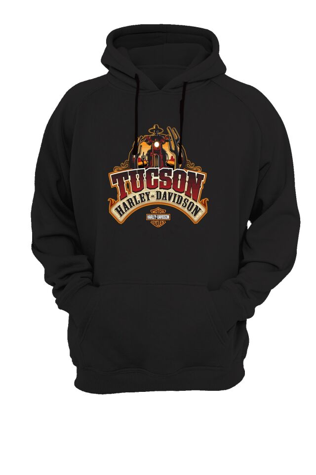 Tucson Baskılı Siyah Sweatshirt