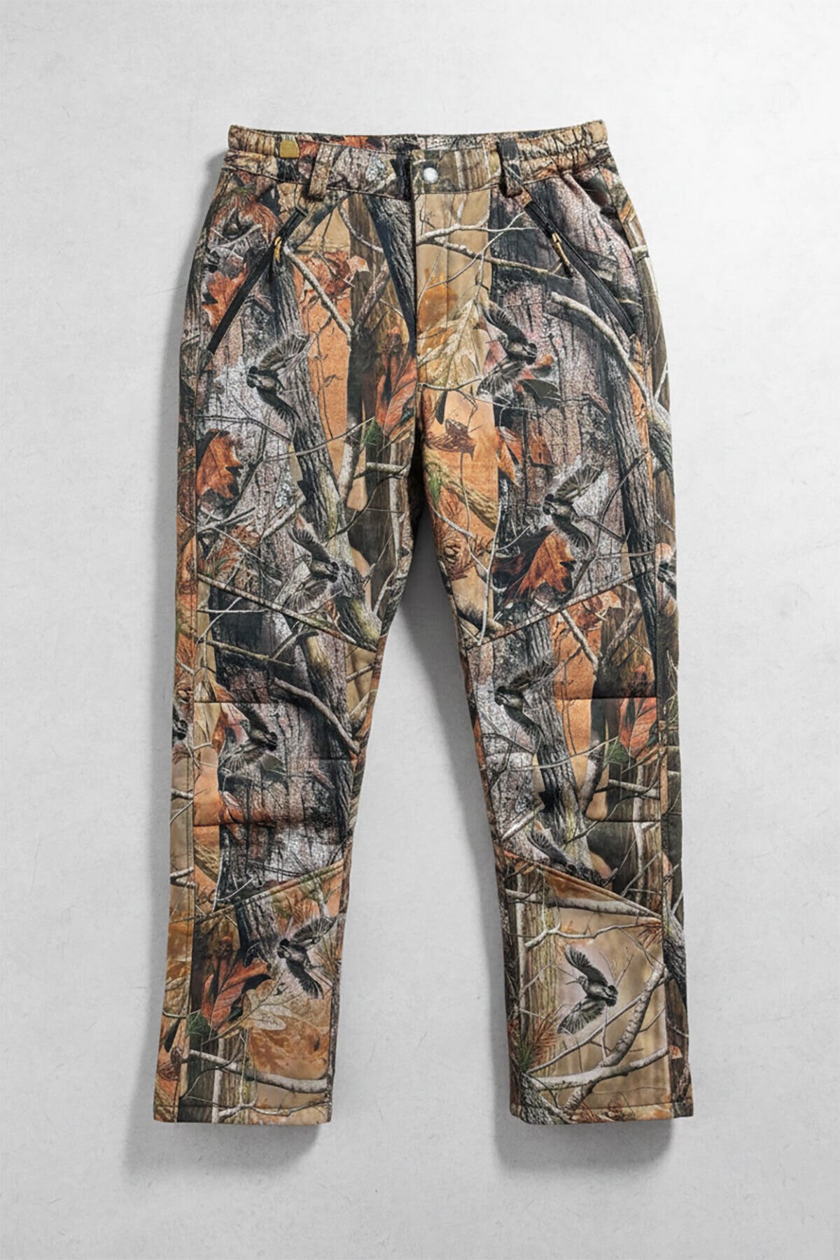 Kışlık UNISEX Outdoor Avcılık Kamuflaj Orman Desenli Softshel Kar Su Rüzgar Geçirmez Pantolon