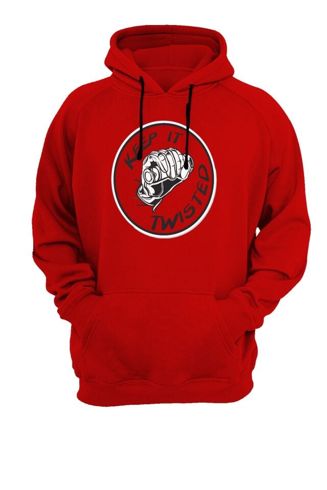 Keep It Twisted Baskılı Kırmızı Sweatshirt