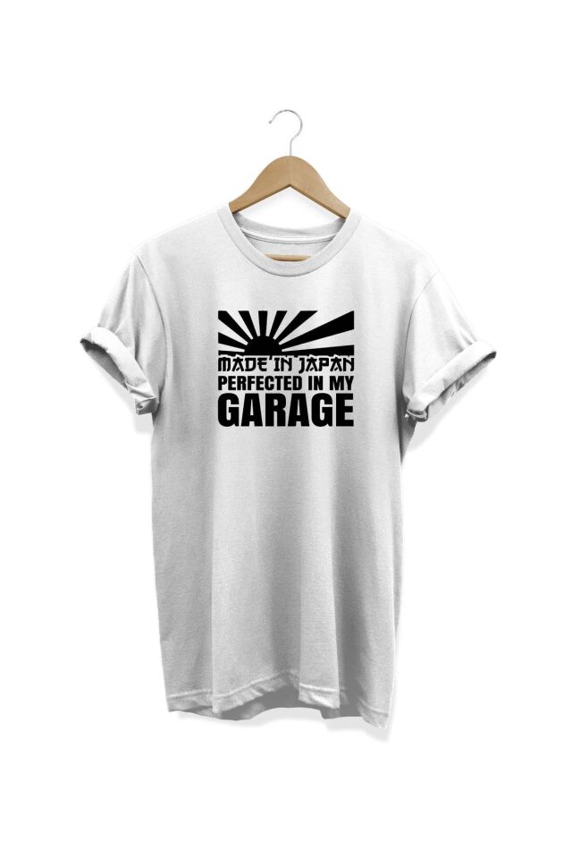 Garage Baskılı Beyaz T-shirt