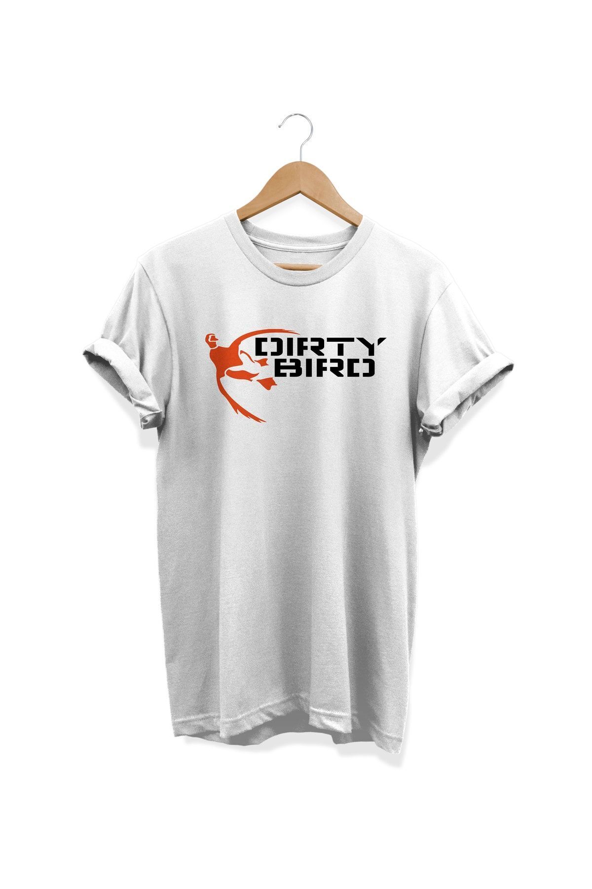 Dirty Bird Baskılı Beyaz T-shirt