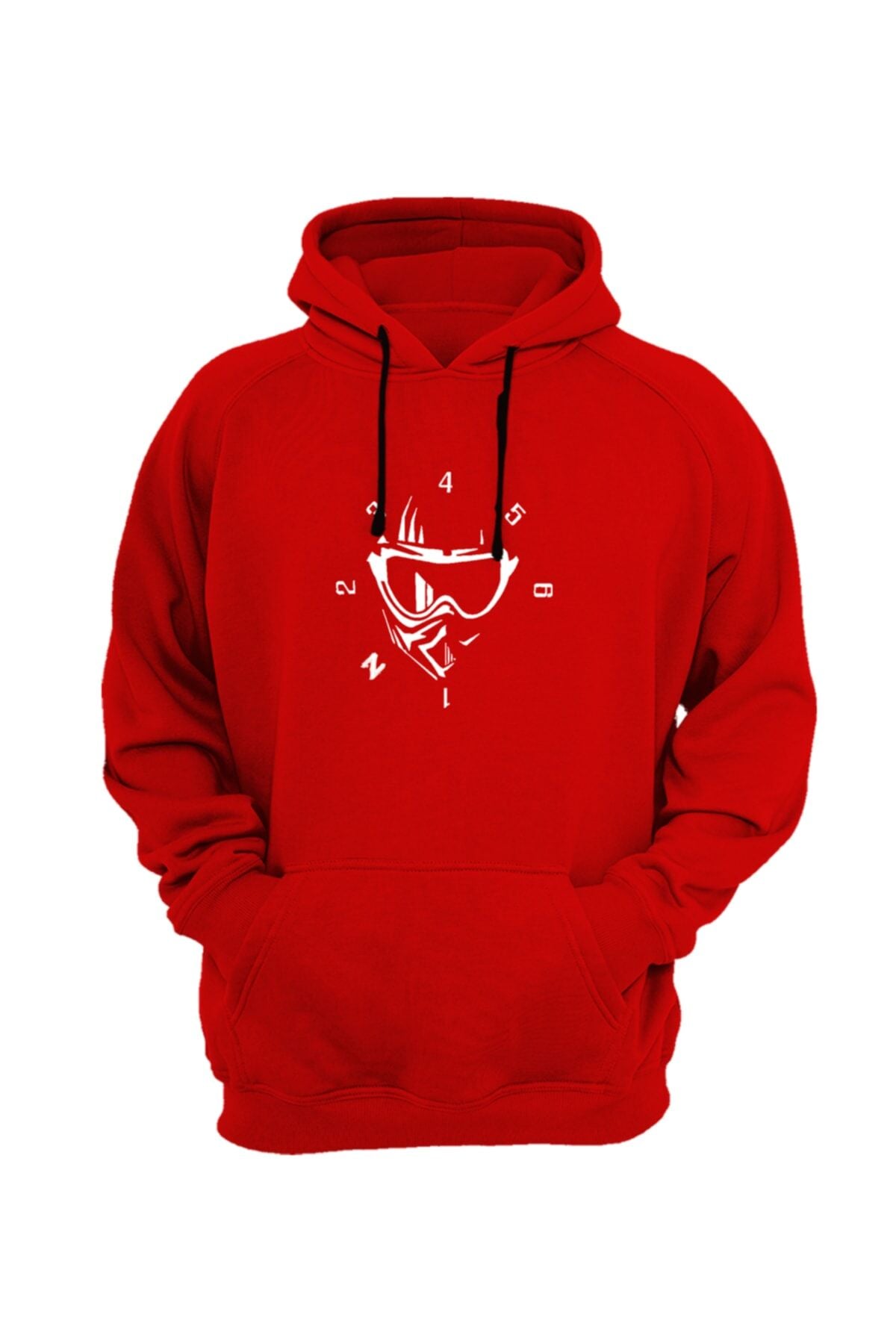 1n23456 Baskılı Kırmızı Sweatshirt