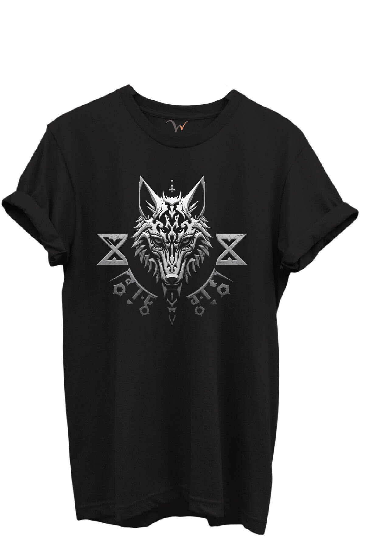 KURT ve TÜRK Özel Koleksiyon Serisi-1 Tasarım Baskılı %100 Pamuk T-shirt Siyah - L