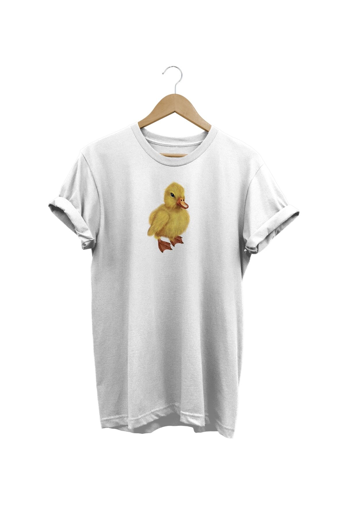 Civciv Baskılı Beyaz T-shirt