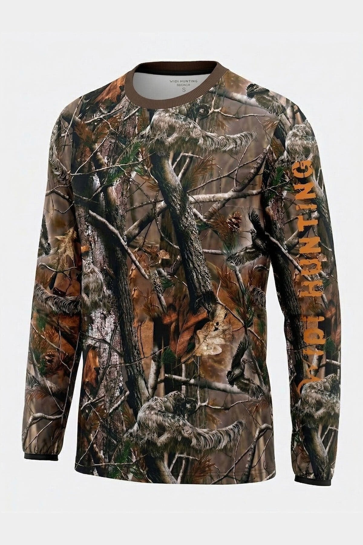 Outdoor Orman Desen Kamuflaj Çulluk Setter Baskılı Kışlık Uzun Kollu Avcı Sweatshirt