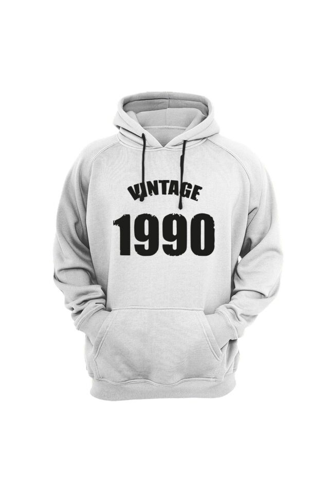 Vintage Retro 1990 Baskılı Regular Fit %100 Pamuk Sweatshirt