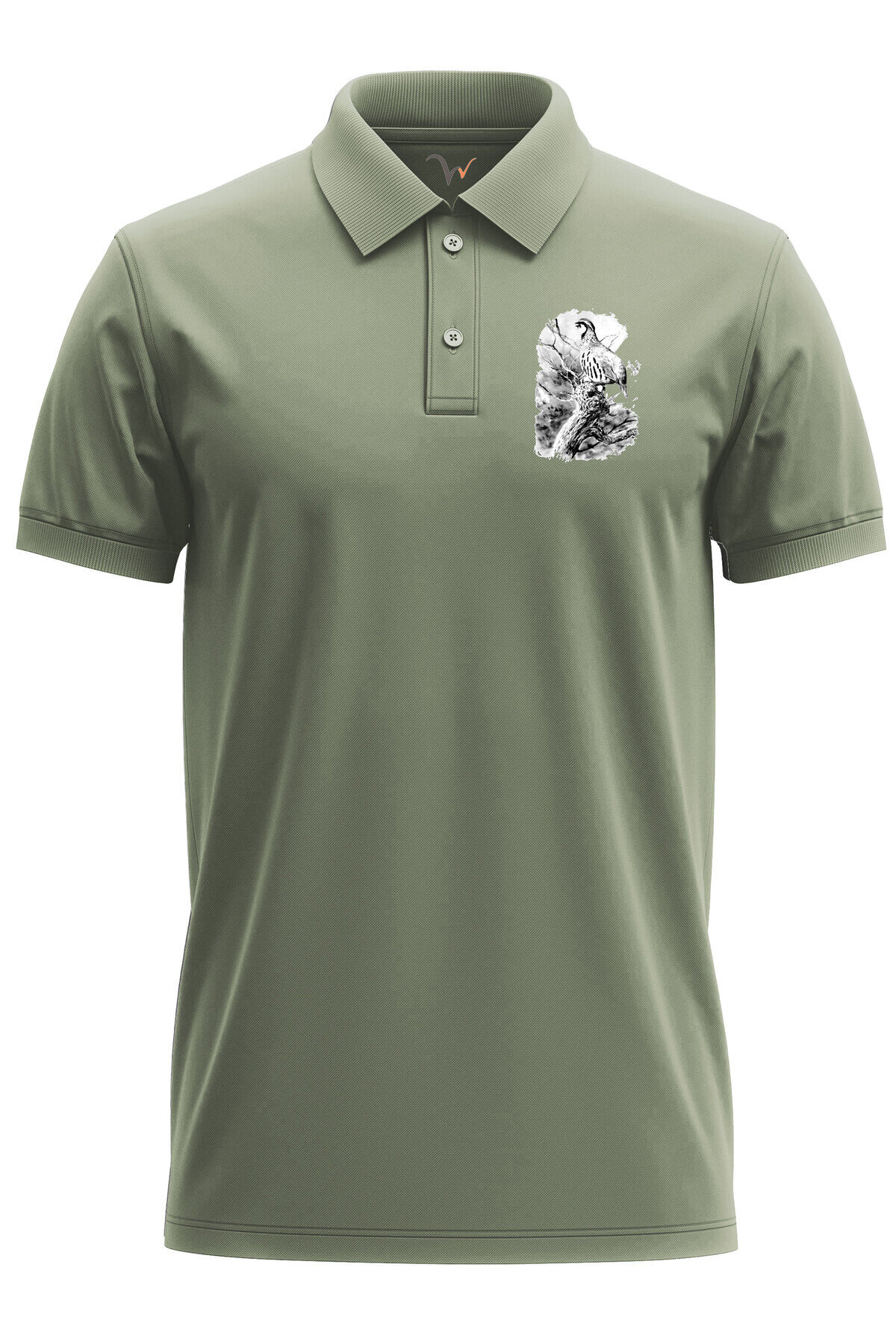 Avcılık Hunting Keklik Avcılığı Yaban Hayatı Vahşi Yaşam Baskılı Regular Fit Polo Yaka Haki T-shirt Haki - M